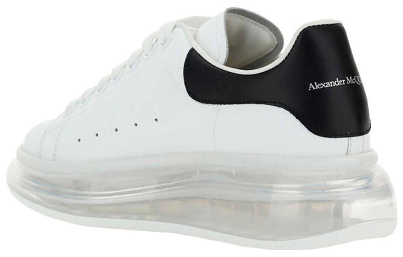 (WMNS) Alexander McQueen Oversized Transparent Sole Sneaker 'White Black' 611698WHX989061