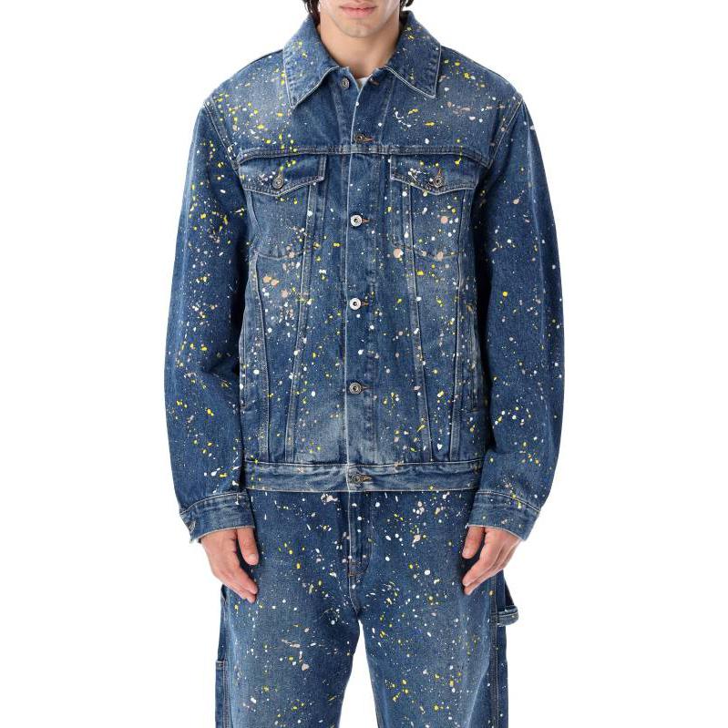 Off-White Paint Skate Denim Jacket 'Blue' OMYE077F22DEN0034000