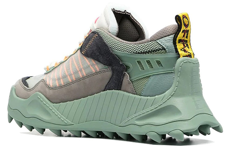 Off-White Odsy-1000 Wear-Resistant Running Shoes Black/Green OMIA139R21FAB0015110