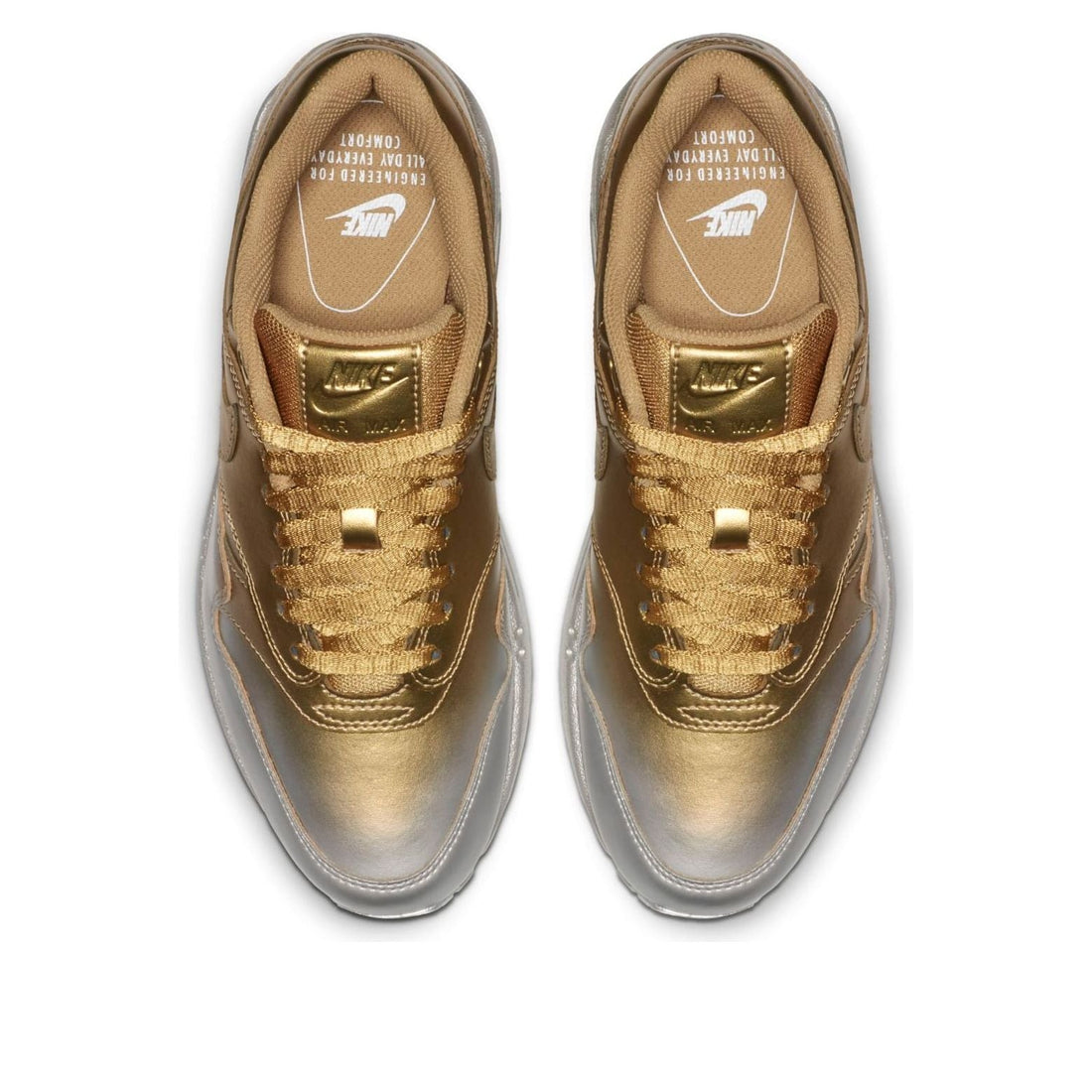 (WMNS) Nike Air Max 1 LX 'Metallic Gold Platinum' 917691-700