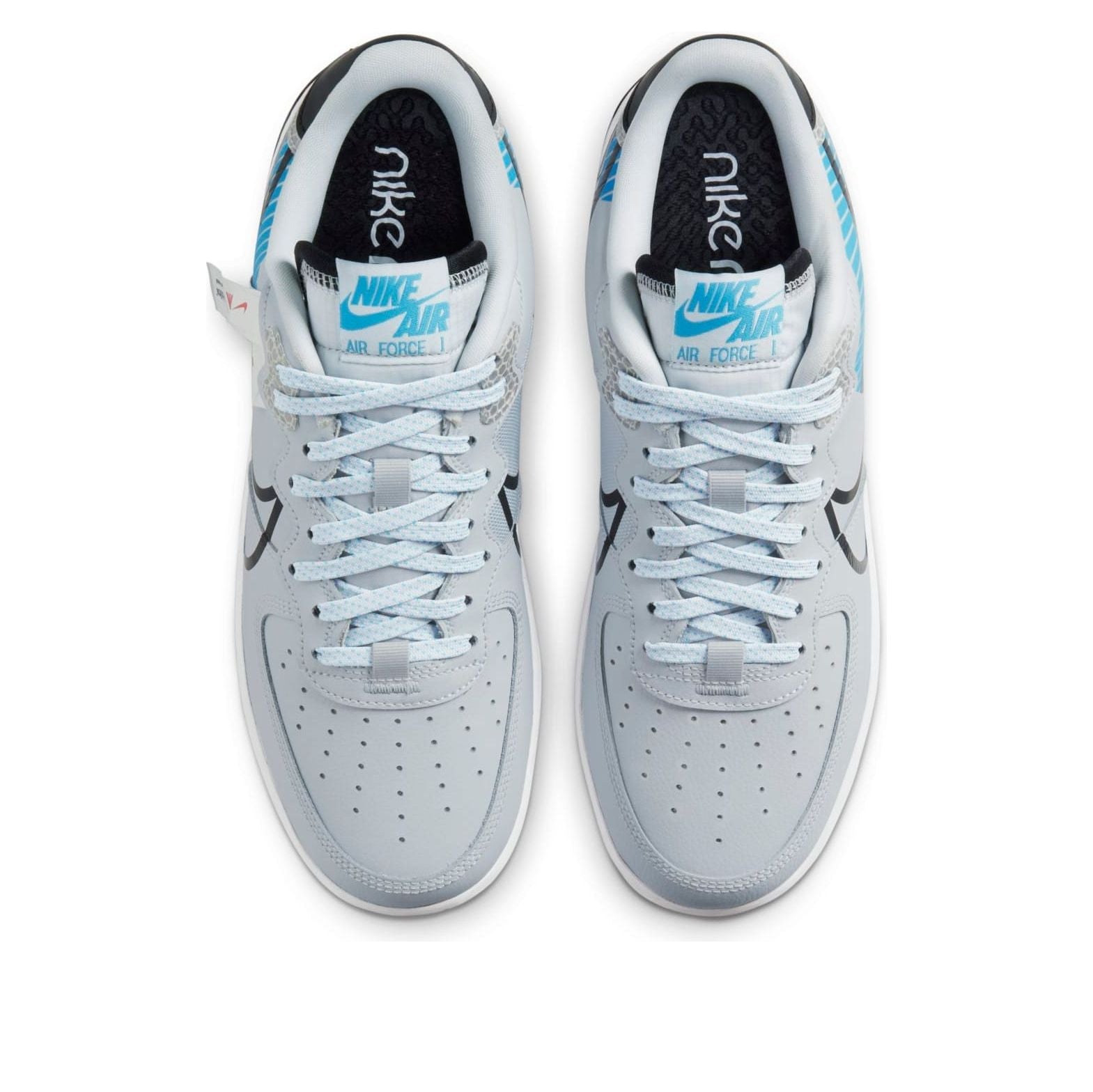 Nike x 3M Air Force 1 React LX 'Pure Platinum Baltic Blue' CT3316-001