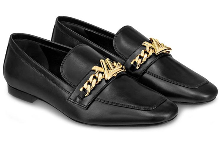 (WMNS) LOUIS VUITTON Upper Case Loafers 'Black' 1A4XDY