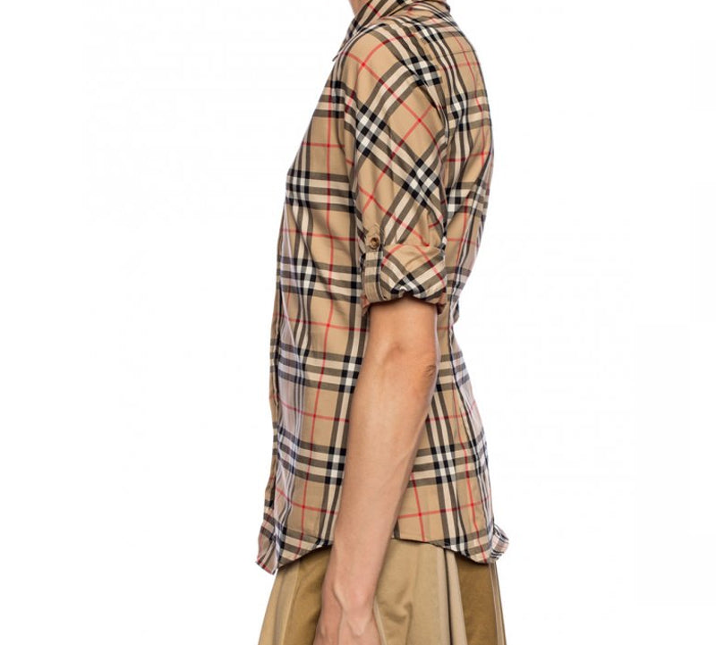 (WMNS) Burberry Vintage Check Stretch Cotton Twill Shirt