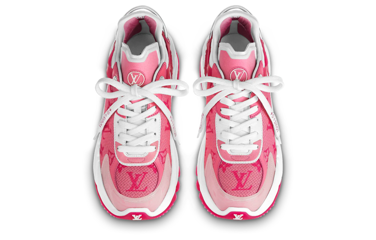 (WMNS) LOUIS VUITTON Run 55 Sneakers 'Hot Pink Monogram' 1AB3C8
