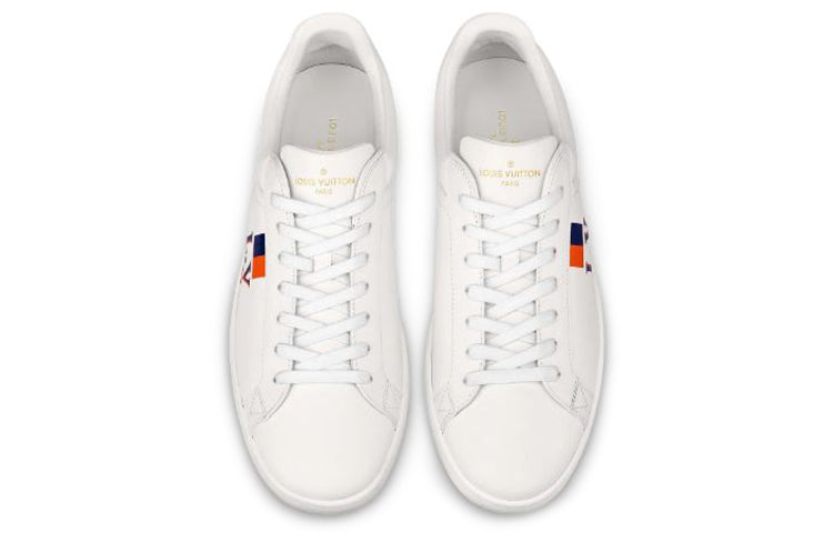 LOUIS VUITTON Luxembourg Sneakers 'White Orange' 1A57U4