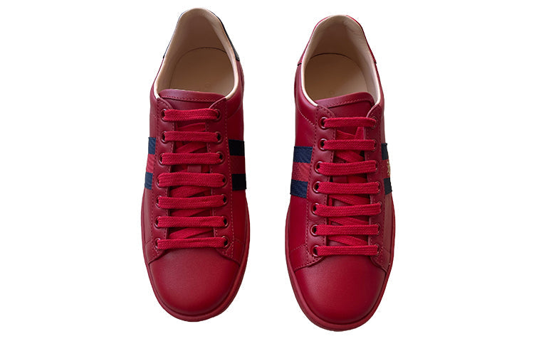 Gucci Ace Sneaker with Embroidered Bee 'Red Navy' 431942-A38G0-6459