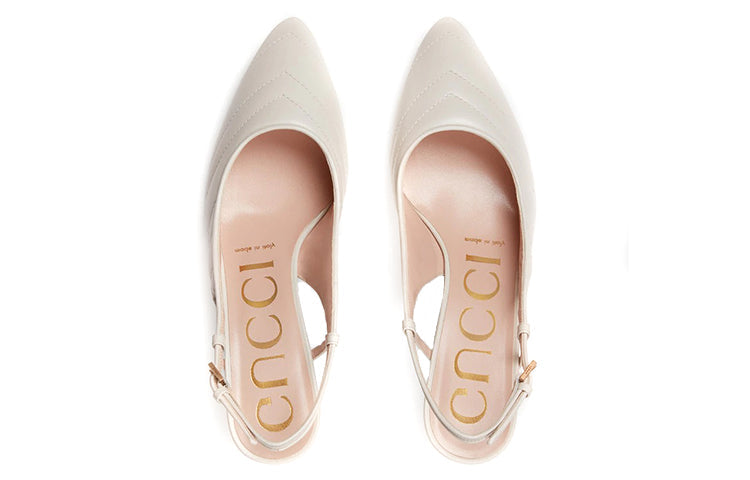 (WMNS) Gucci Metalasse Sling Back 'White' 659471-BKO00-9050