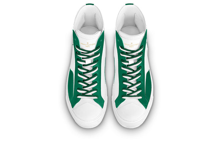 LOUIS VUITTON Tattoo Ankle Sneakers 'White Green' 1A8XWQ