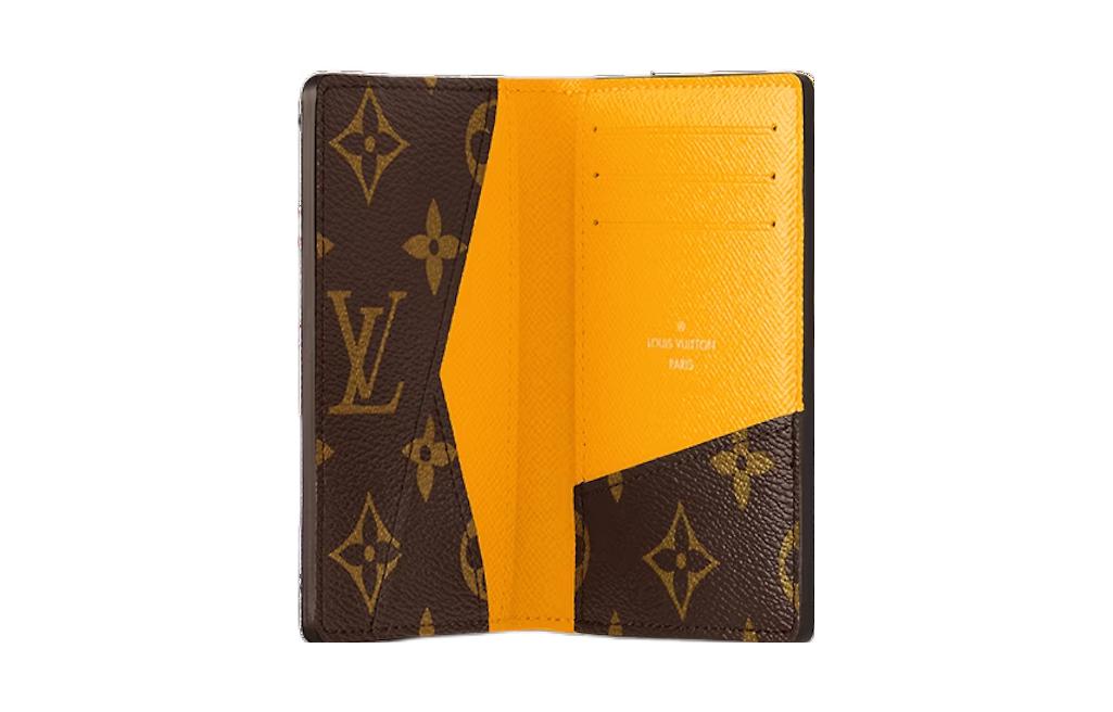 LOUIS VUITTON Pocket Organizer Monogram Macassar Canvas 'Jaune Mat' M82955