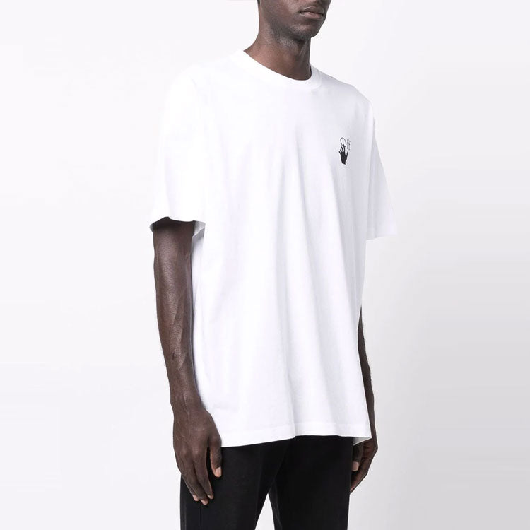 Off-White FW21 Logo Arrow Round Neck Short Sleeve Loose Fit White OMAA038F21JER0020184