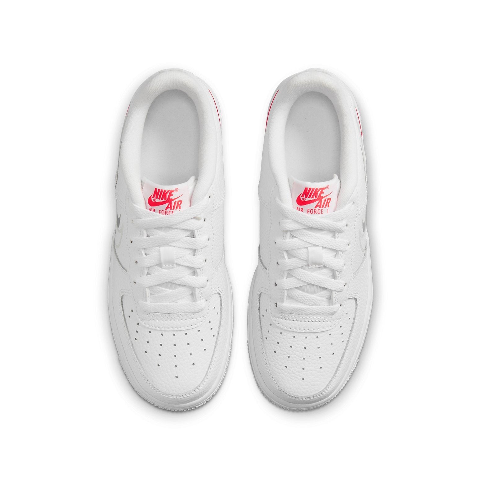 (GS) Nike Air Force 1 Low 'Multi-Swoosh White Particle Grey Photon Dust Bright Crimson' DO6486-100