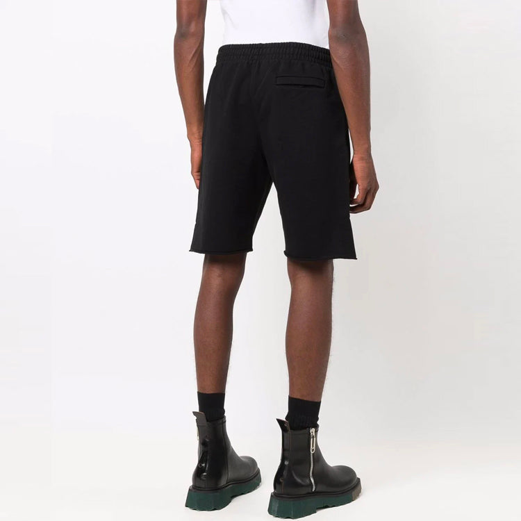Off-White FW21 Logo Pattern Sports Shorts Version Black OMCI006F21FLE0011001