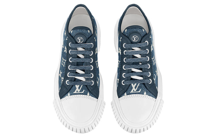 (WMNS) LOUIS VUITTON LV Squad Sneakers 'Denim Monogram' 1A9S01