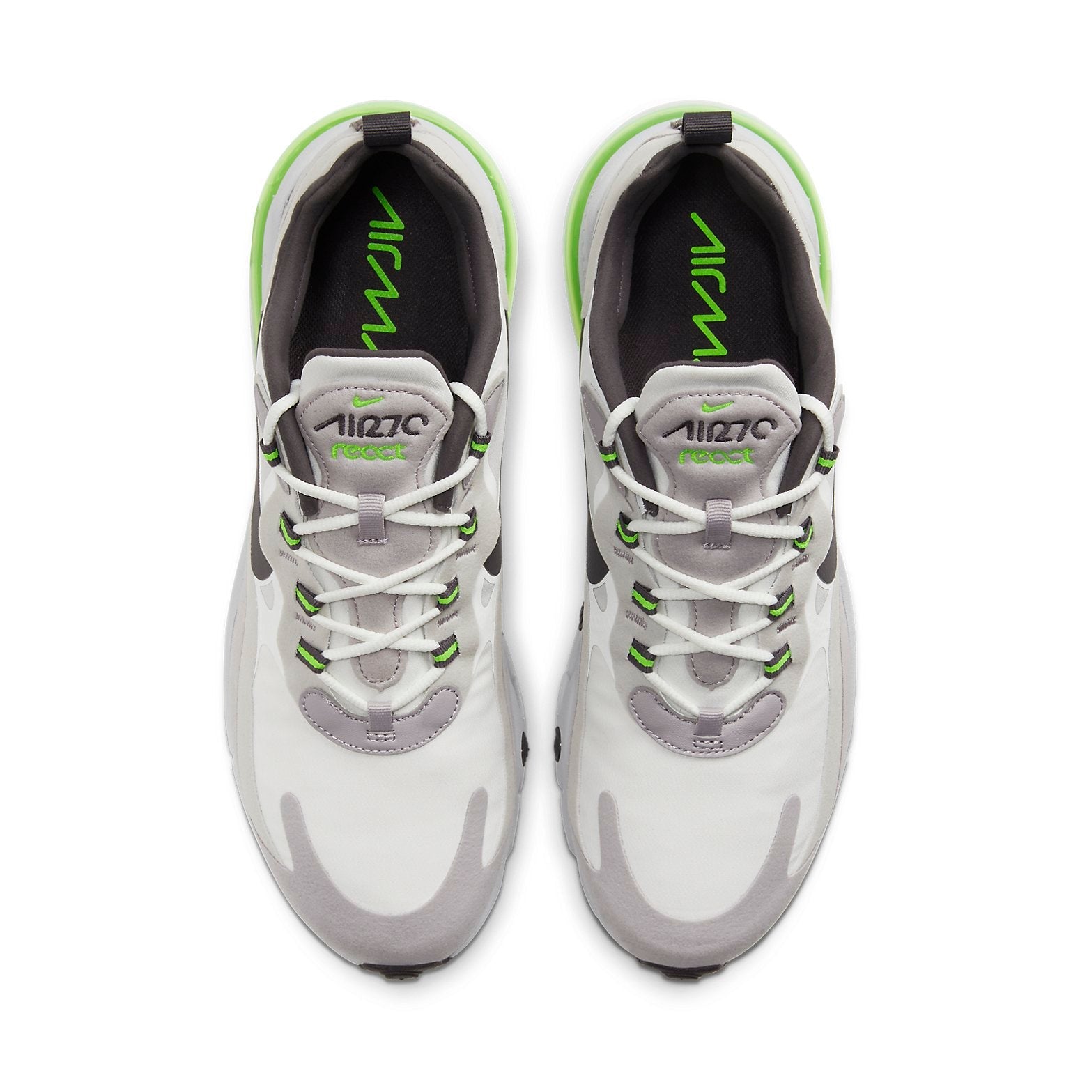 Nike Air Max 270 React 'White Grey Electric Green' CI3866-100
