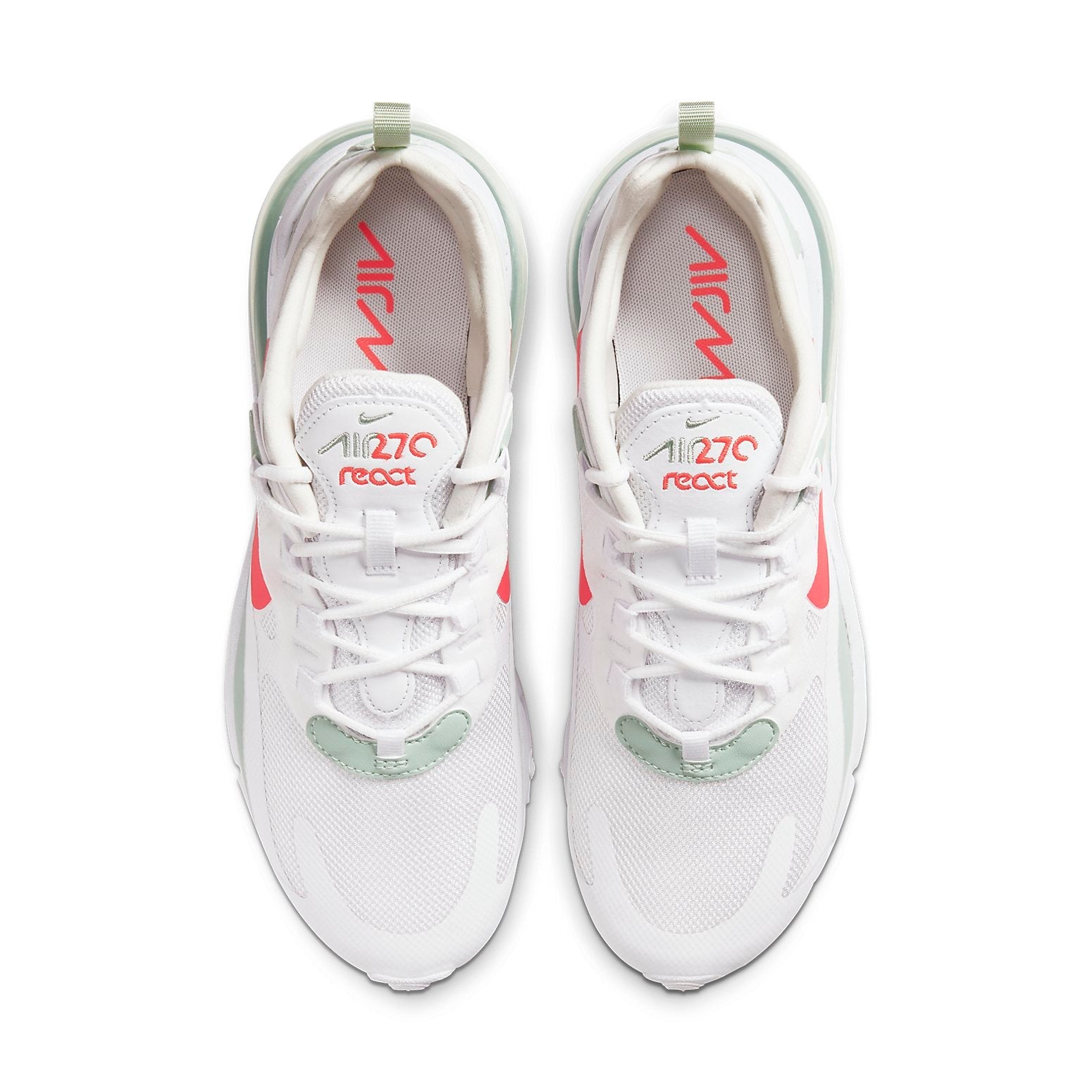 (WMNS) Nike Air Max 270 React 'White Pistachio Crimson' CV3025-100
