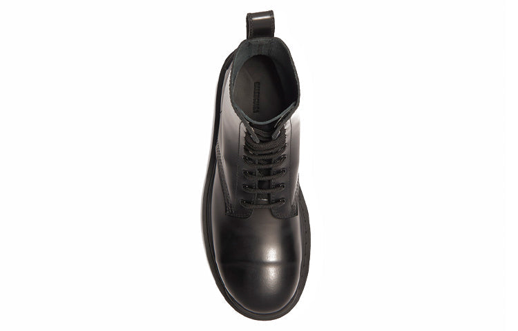(WMNS) Balenciaga Strike Lace-Up Boot 'Black' 590974WA9601000 #