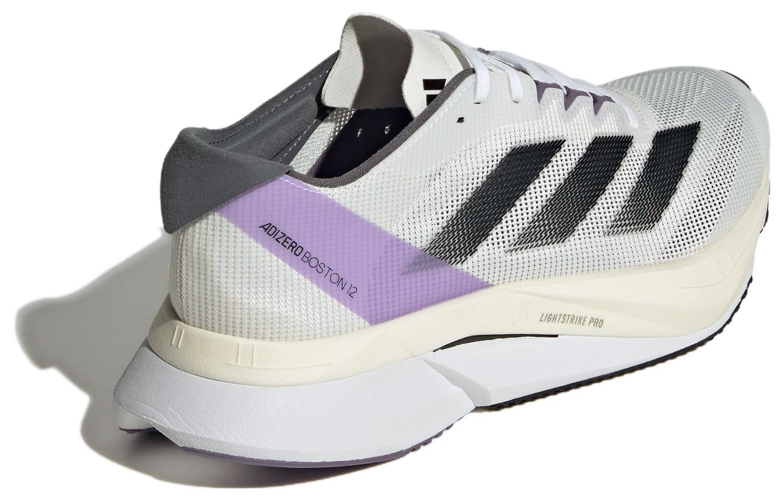 (WMNS) adidas Adizero Boston 12 Running 'Cloud White Purple' ID6900