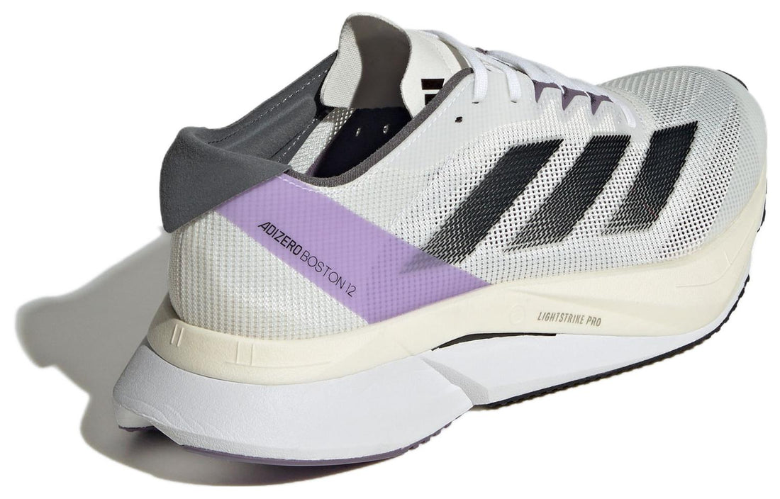 (WMNS) adidas Adizero Boston 12 Running 'Cloud White Purple' ID6900