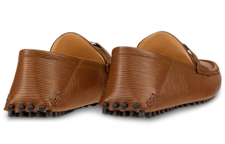 LOUIS VUITTON Hockenheim Moccasin Shoes 'Brown' 1A4TV8