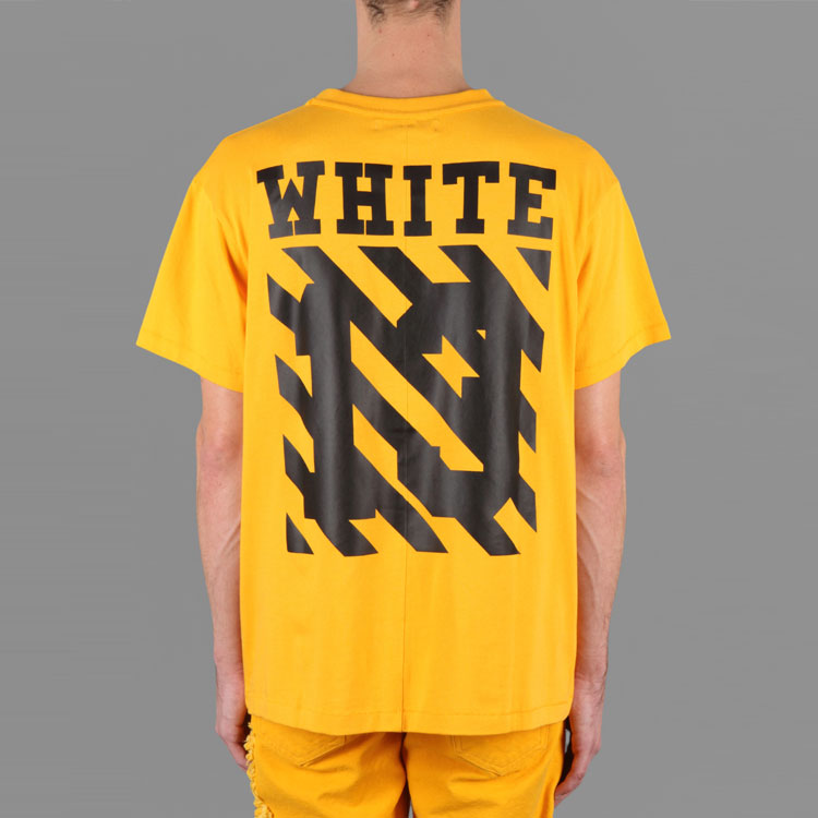 Off-White Unisex SS21 Co Virgil Ablo Ow Tee Yellow AU1001-03-04