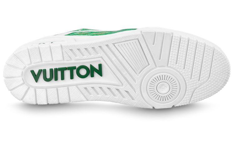 LOUIS VUITTON LV Trainer Sneakers 'White and Colored In Green' 1ABLX1