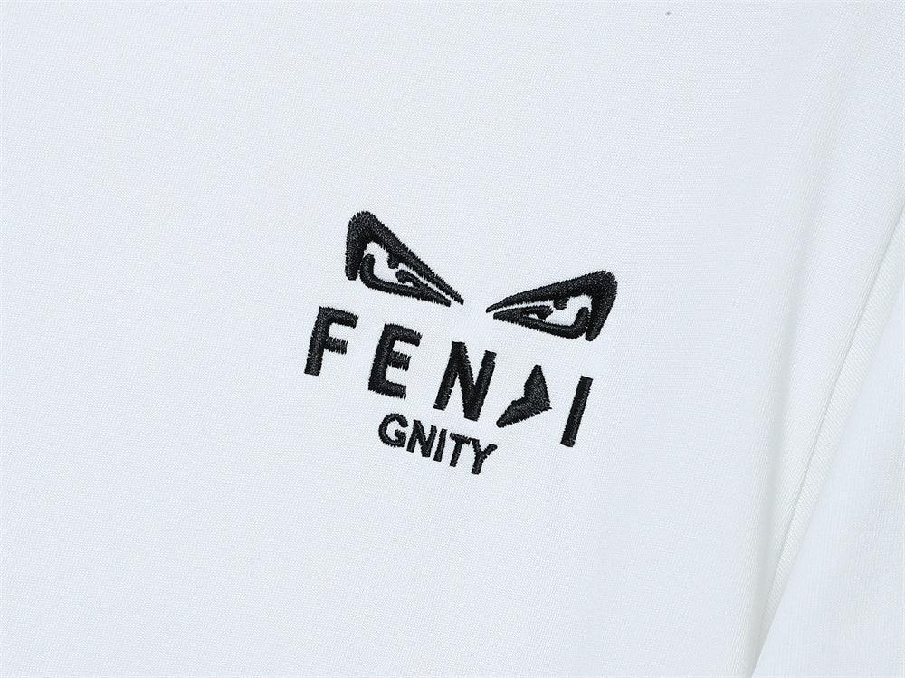 Fendi T-Shirt without Collar 'White & Black'
