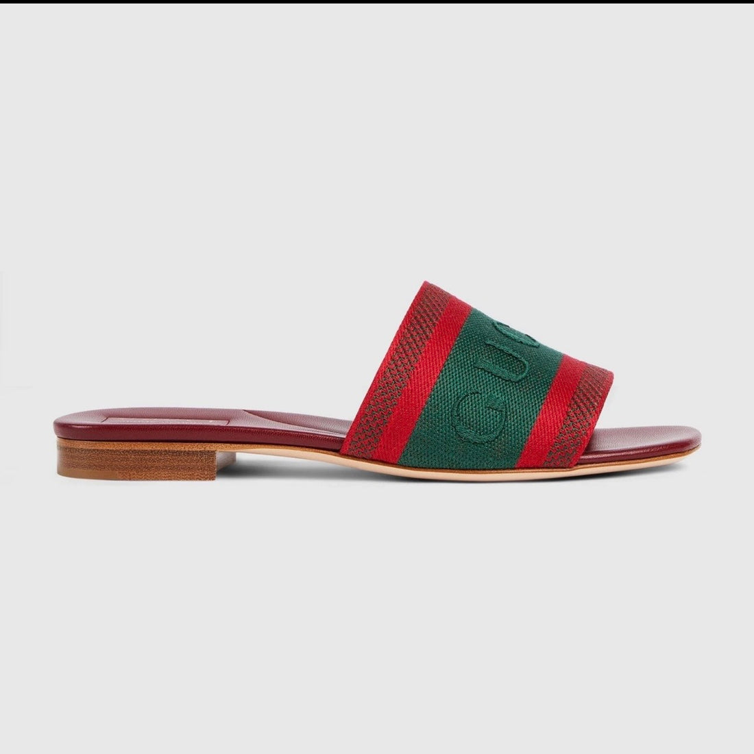 Gucci Web Logo Slide Sandals