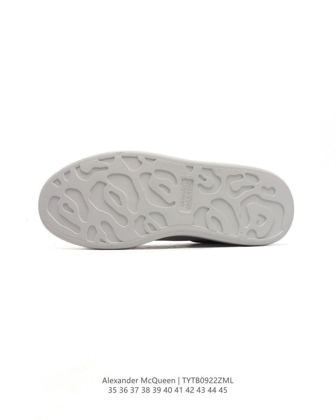 Alexander McQueen Oversized Sneakers - White & Black Leather