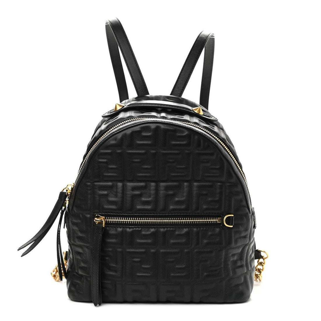 Fendi  Nappa FF 1974 Embossed Mini Backpack Black