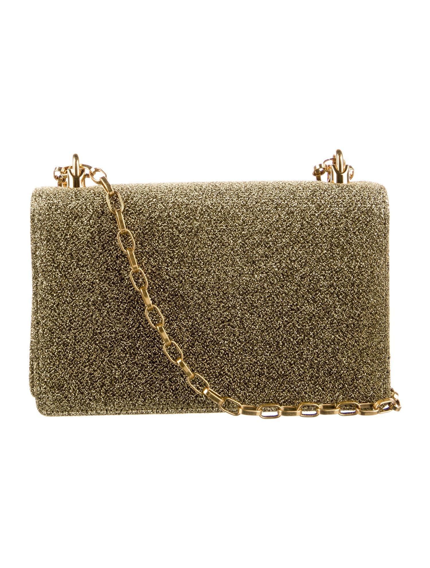Dolce & Gabbana Girls Baroque Logo Metallic Mini Crossbody Bag