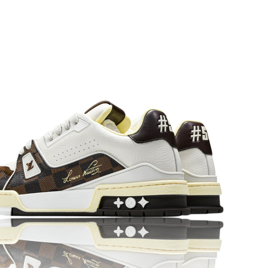 LOUIS VUITTОП TRAINER LOW BY TYLER, THE CREATOR 'WHITE MOCHA DAMIER
