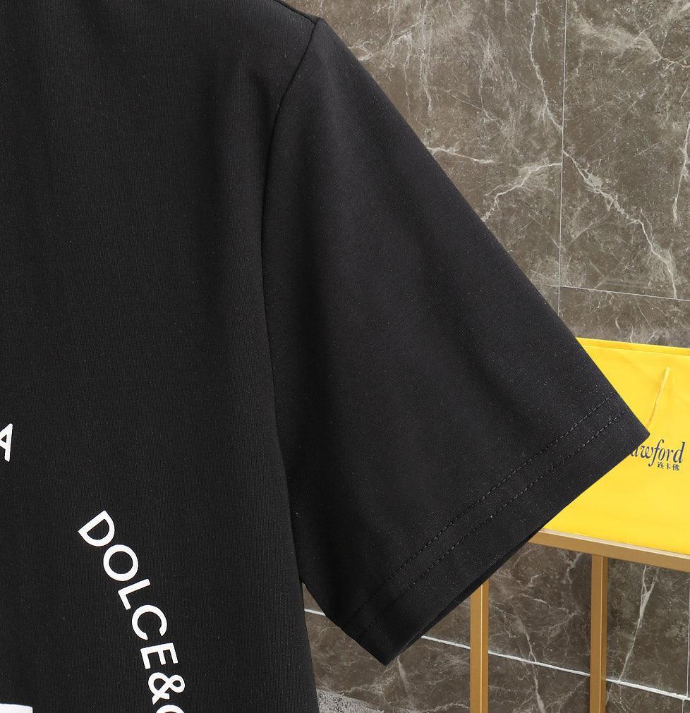 Dolce & Gabbana T-Shirt Without Collar 'Black & White'