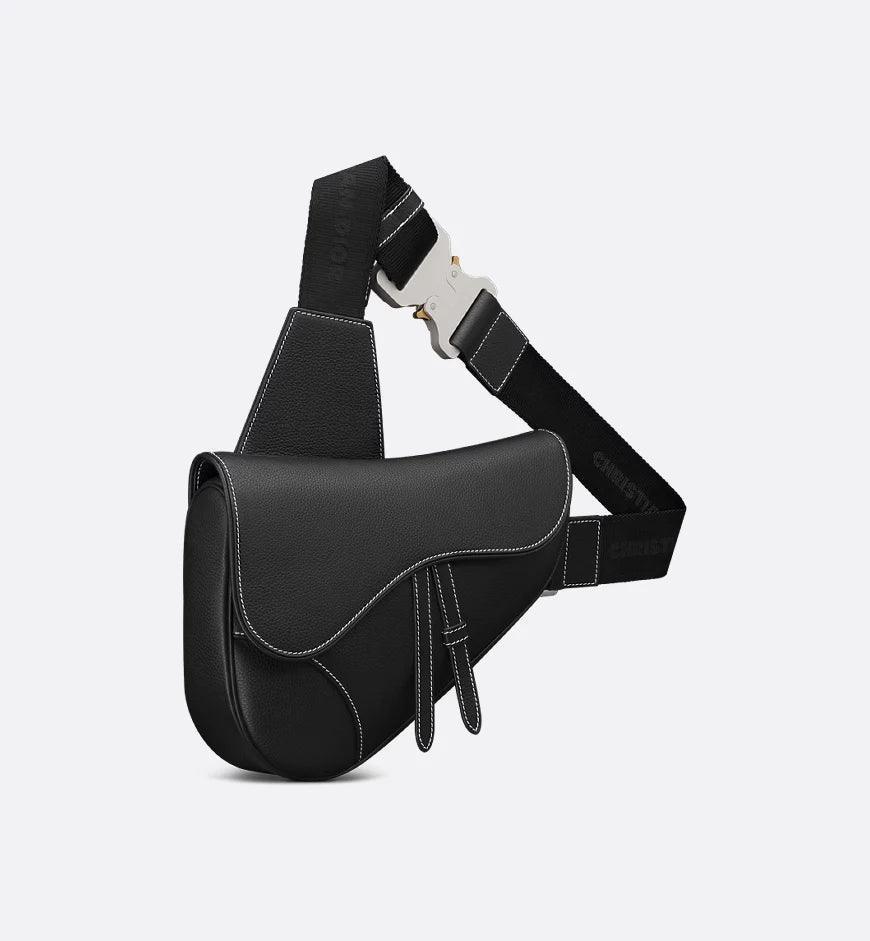 Dior Saddle Bag Black Grained Calfskin