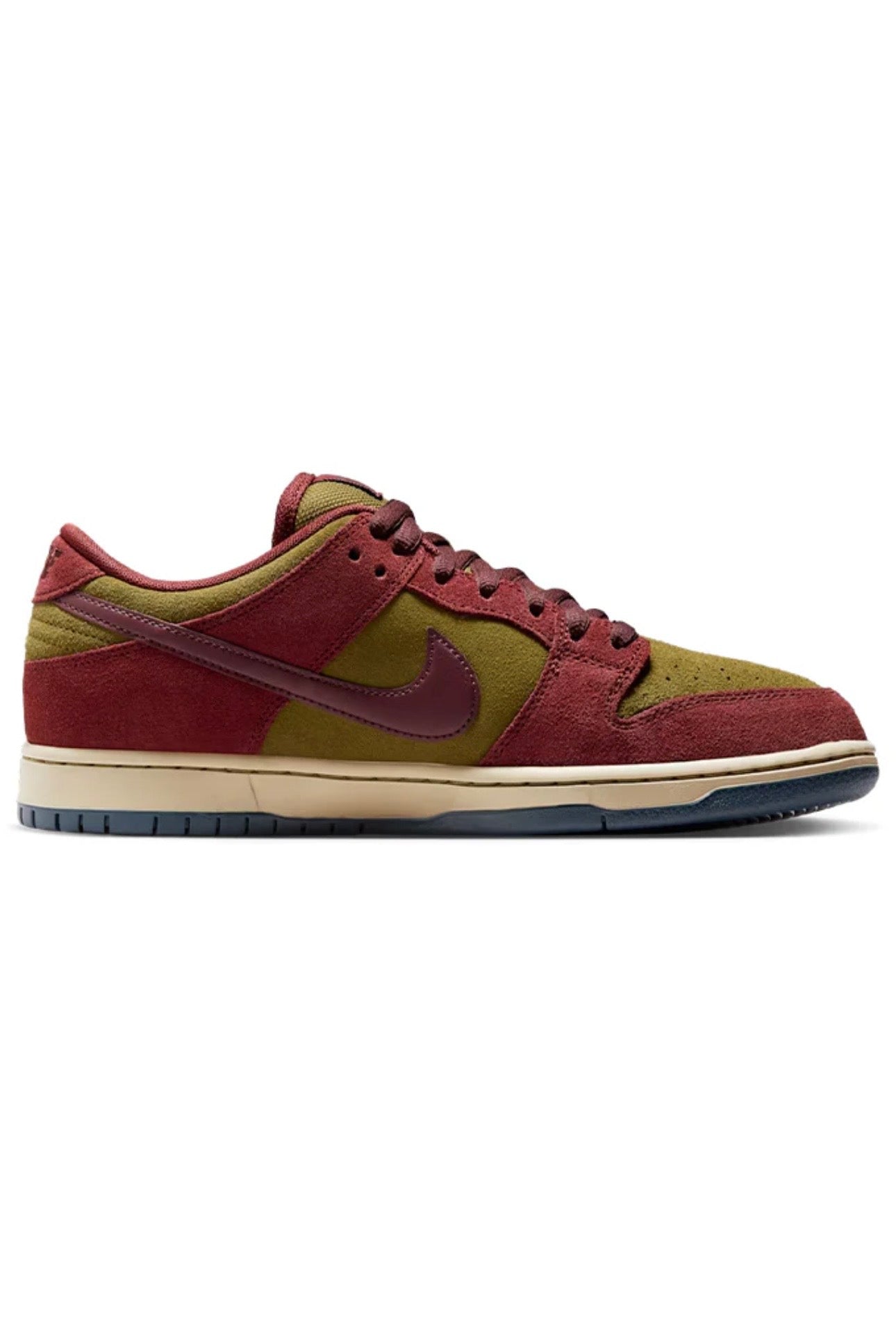 Nike SB Dunk Low Pro "Dark Team Red and Olive Flak" Skate Shoes