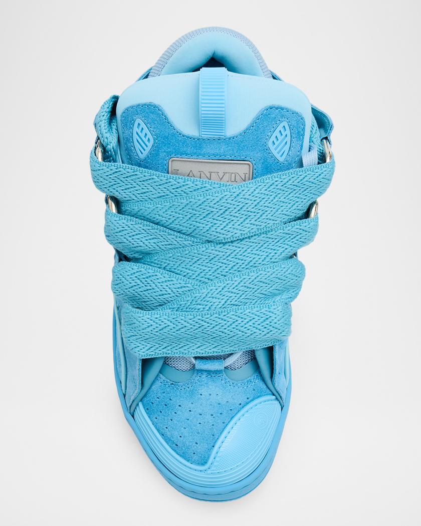 Men's Curb Tonal Suede and Mesh Sneakers