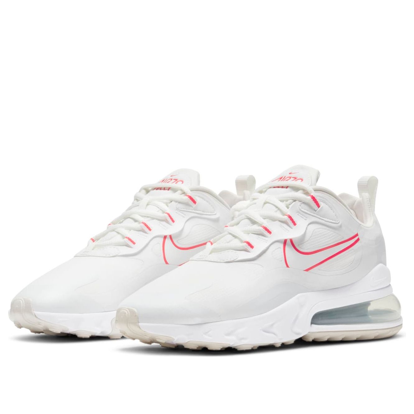 (WMNS) Nike Air Max 270 React 'Summit White Siren Red' CV8818-101