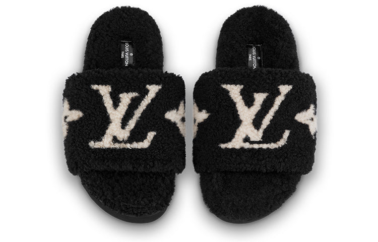 (WMNS) LOUIS VUITTON Paseo Comfort Flat Sandals 'Black' 1ABWDN