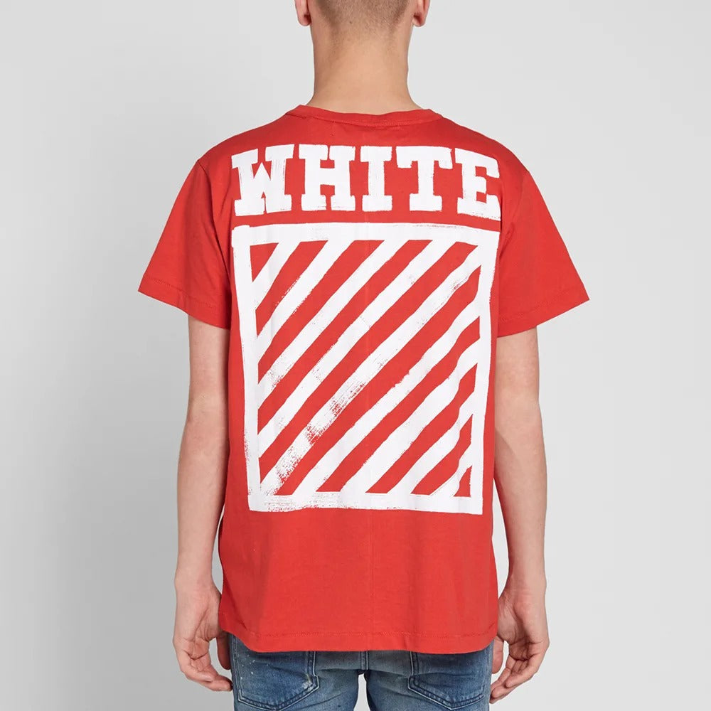 Off-White Brushed Diagonal S/S T-Shirt OMAA002F161850102001