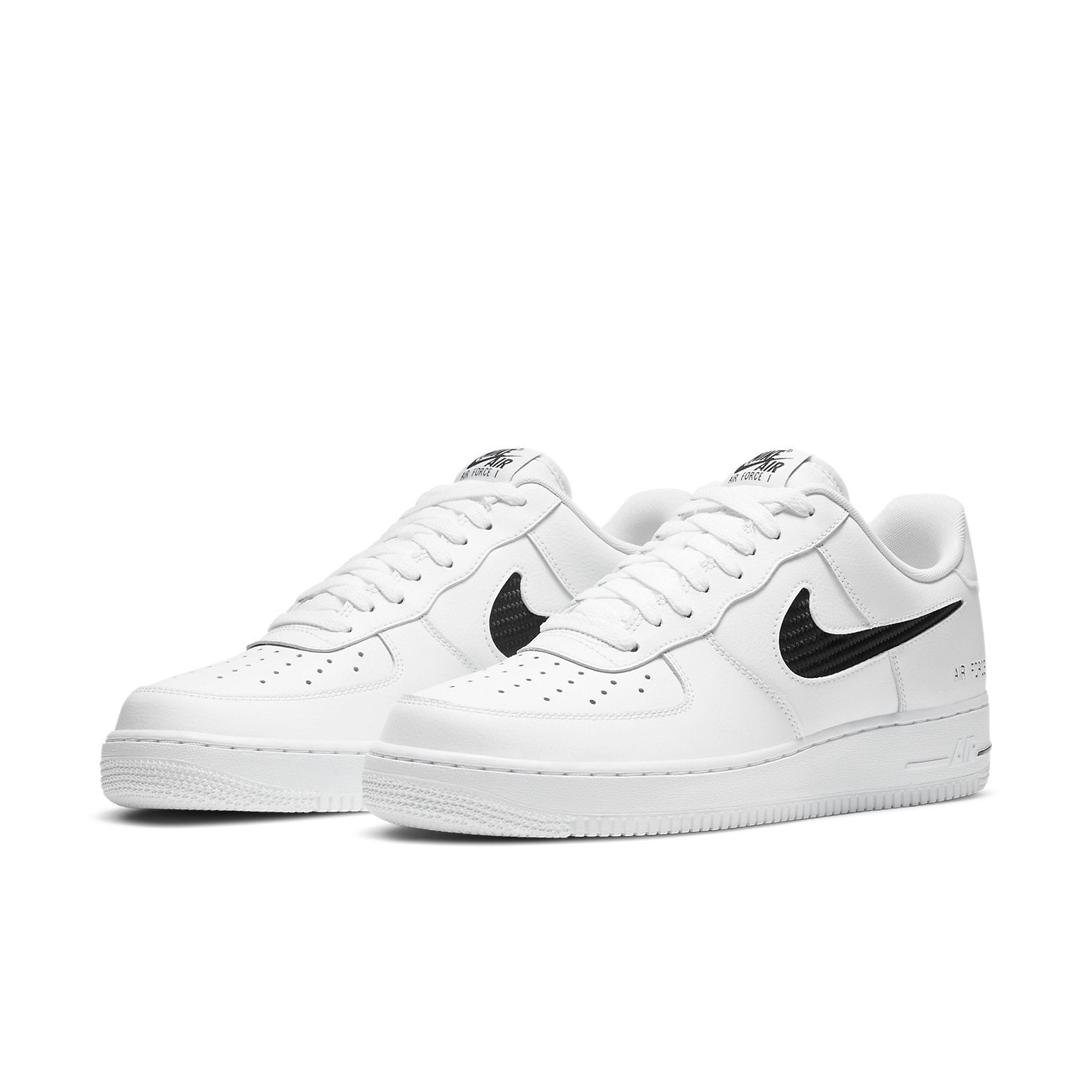 Nike Air Force 1 '07 LV8 'Cut Out Swoosh - White Black' CZ7377-100