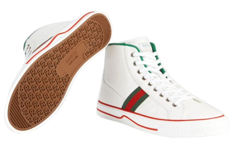 Gucci Tennis 1977 High 'White Green Red' 644734-17L20-9071