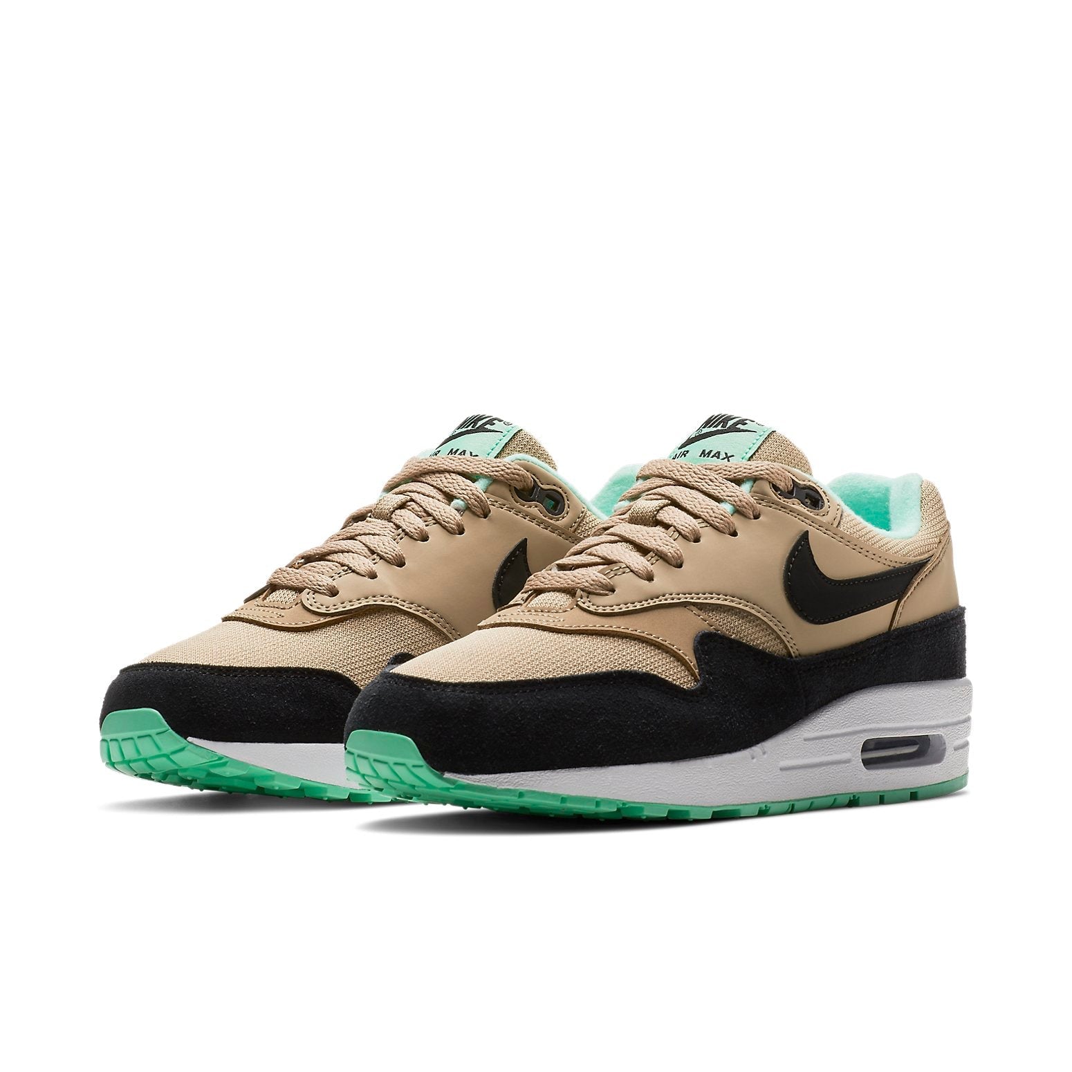 (WMNS) Nike Air Max 1 Desert 'Black Green Glow' 319986-206