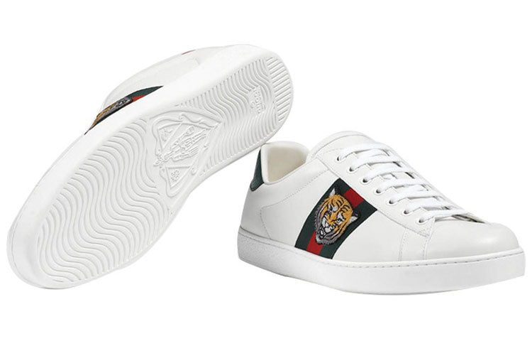 Gucci ACE Series Cowhide Embroidered Sports Shoe 'White' 457132-A38G0-9064
