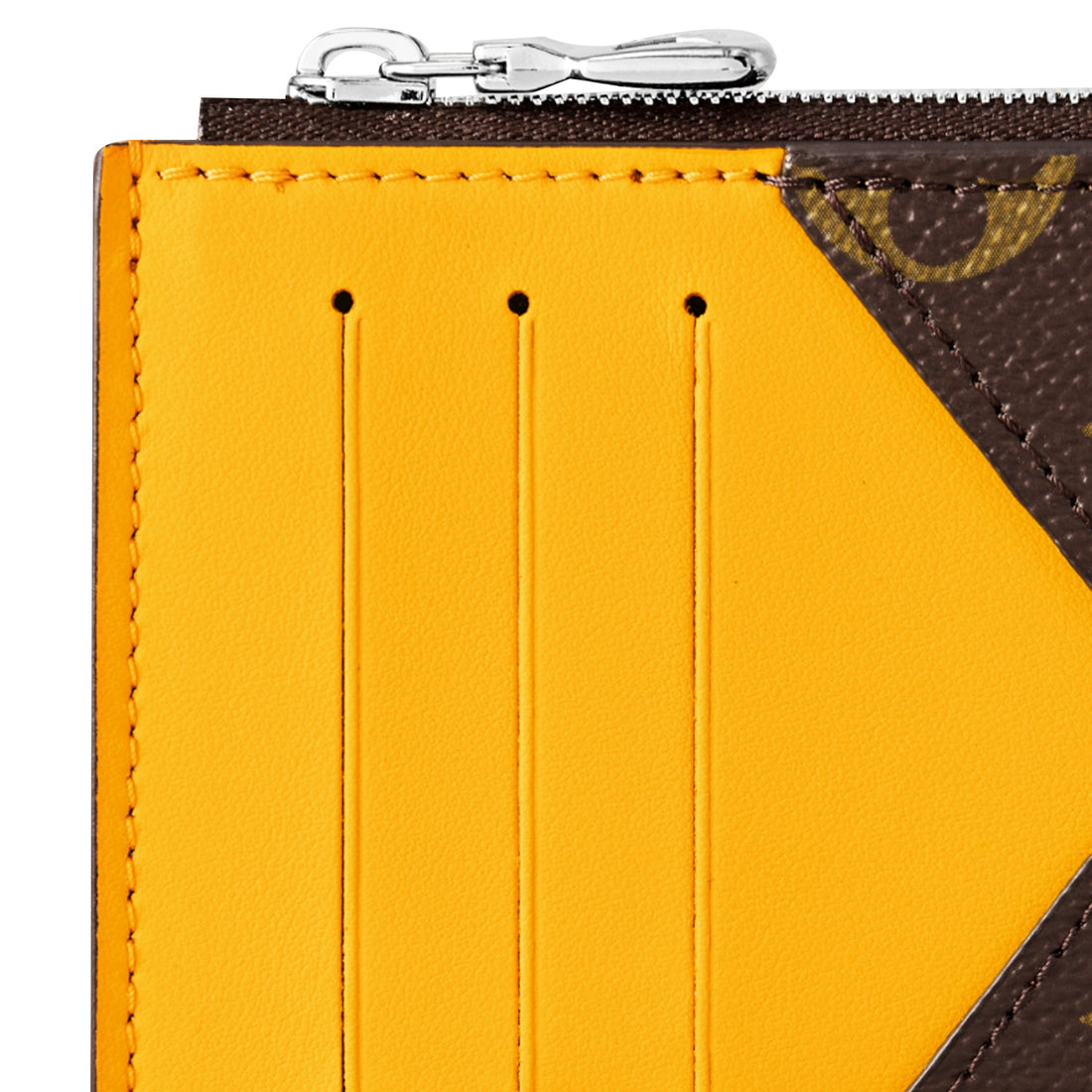 LOUIS VUITTON Monogram Macassar Canvas Coin Card Holder 'Yellow' M82910