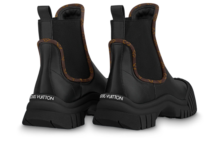 (WMNS) LOUIS VUITTON Ruby Flat Ankle Boots 'Black' 1AB0FO