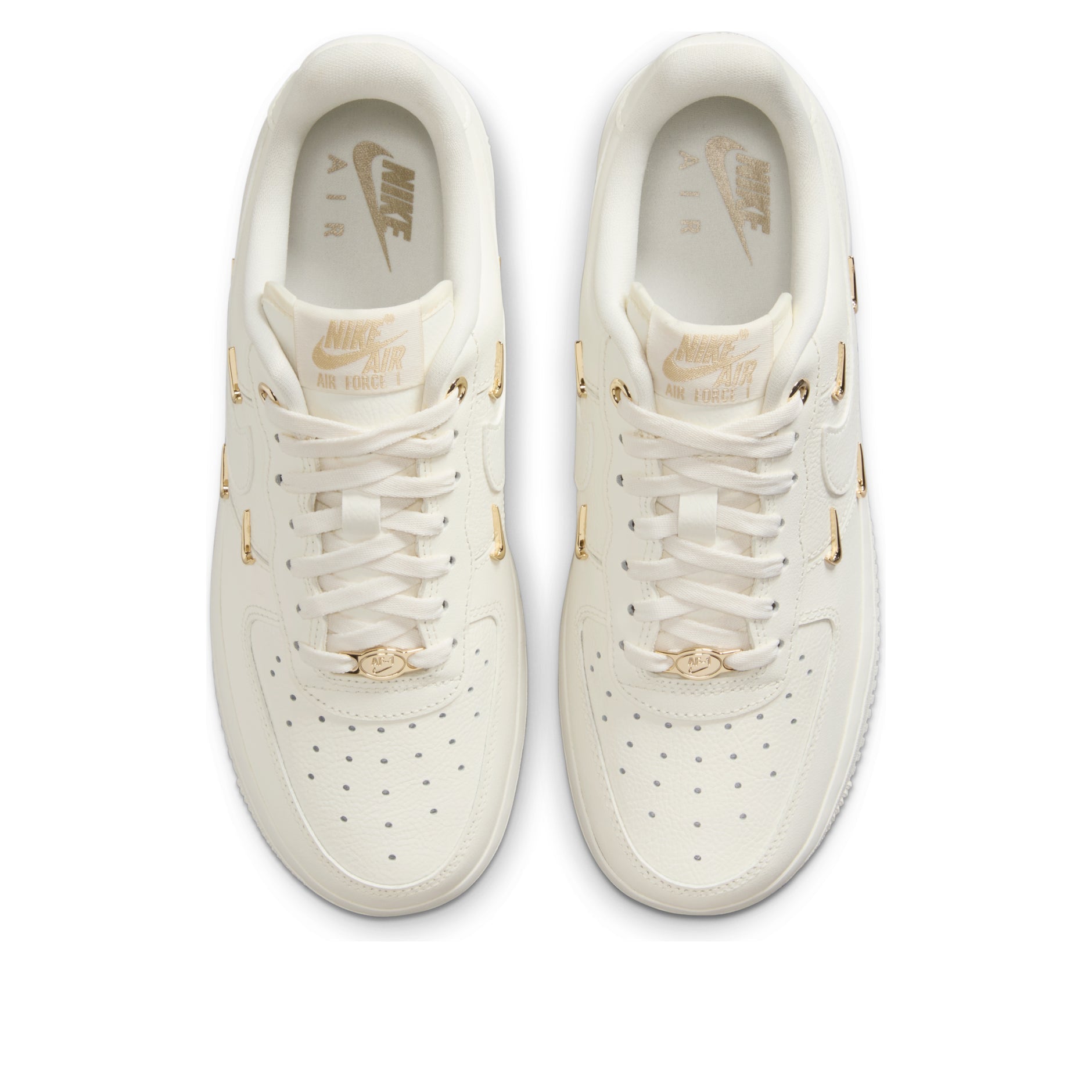 (WMNS) Nike Air Force 1 Low 'White Mini Gold Swooshes' FV3654-111