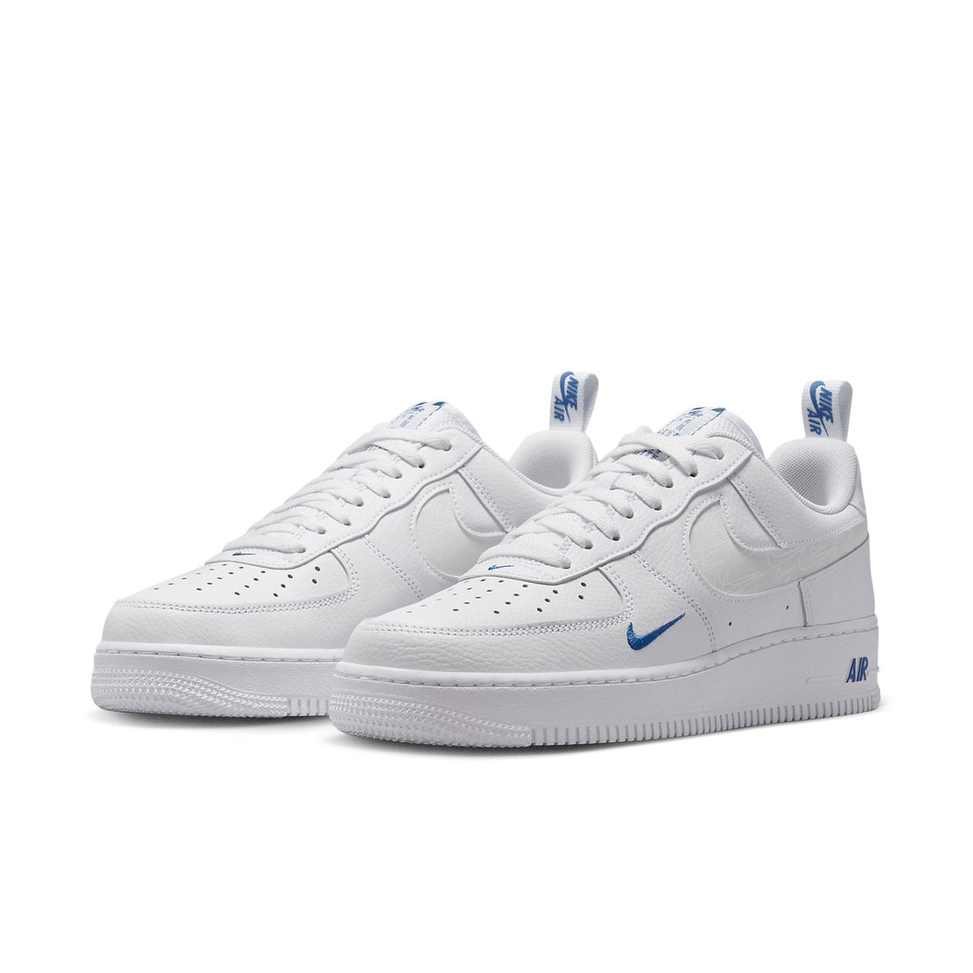 Nike Air Force 1 Low Cut Out 'Reflective Swoosh White Blue' FB8971-100