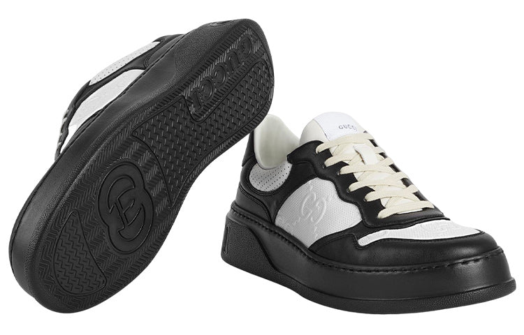 Gucci GG Embossed Sneaker 'Black White Leather' 669582-AAA4T-1068