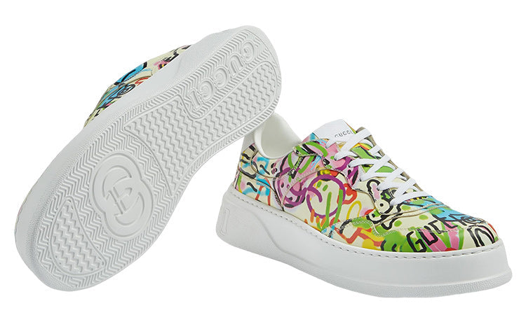 (WMNS) Gucci Chunky B GG Graffiti Print Sneakers 'White Multi' 727832-AABKS-9250