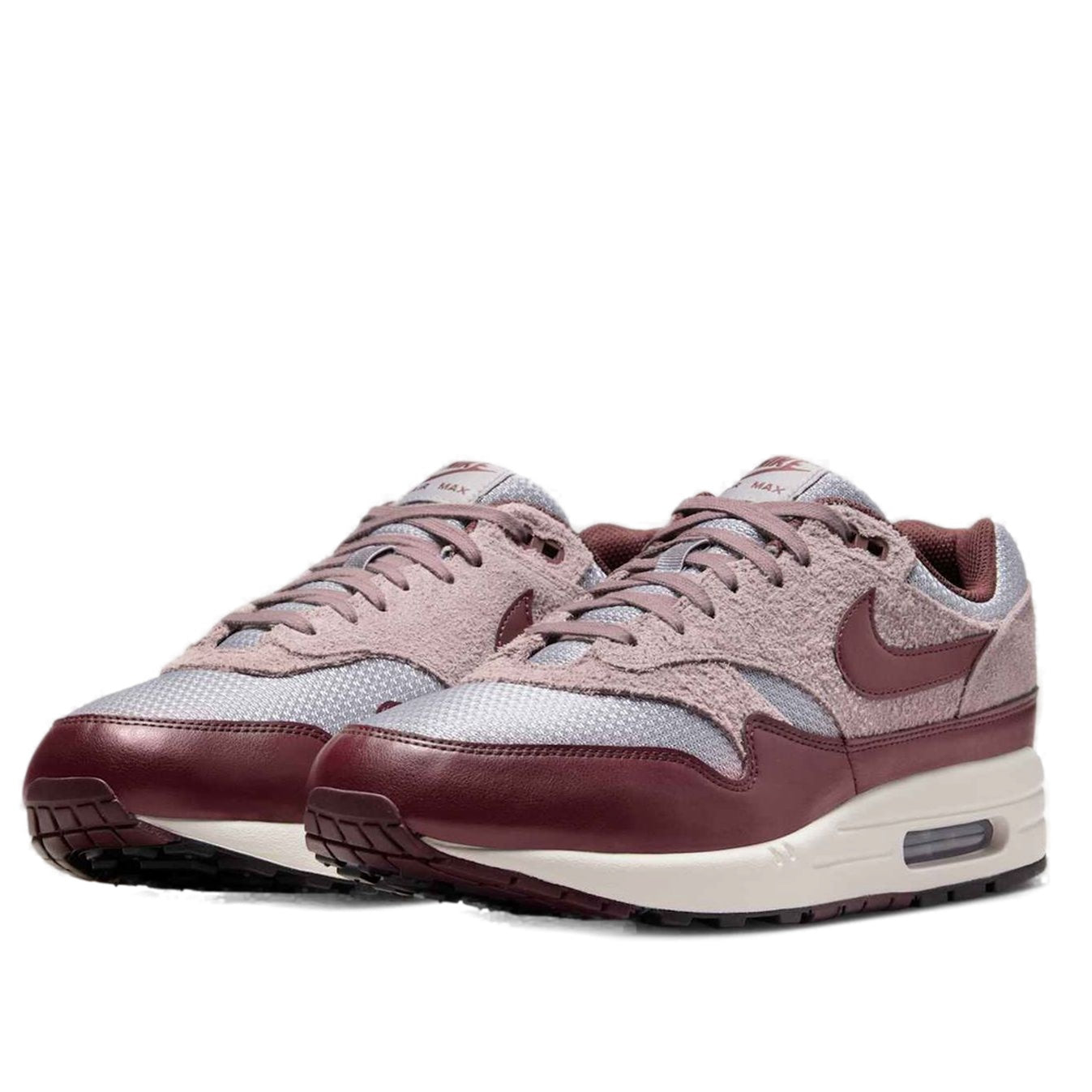 Nike Air Max 1 Essential Premium 'Cement Grey Burgundy Crush' FQ7327-001