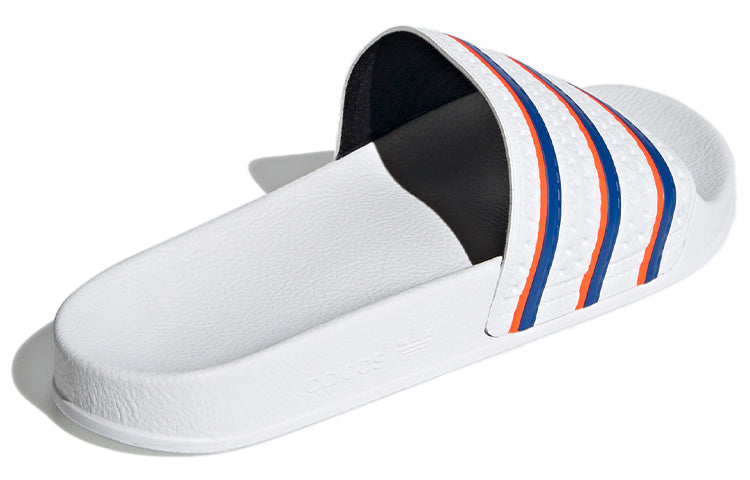 adidas Adilette Slides 'White Blue Solar Red' FU9888
